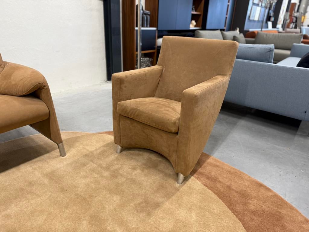 Leolux Dolcinea Fauteuil Alcantara stof Design stoel, Leolux, Evidence Pode, 75 tot 100 cm, Ophalen of Verzenden