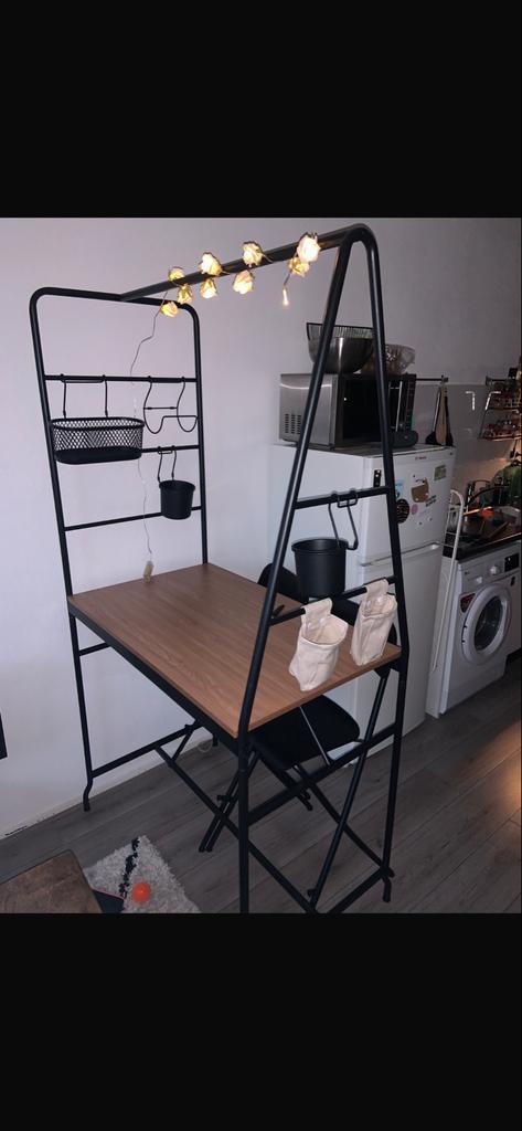 IKEA Bartafel met stoelen en accessoires, Huis en Inrichting, Tafels | Eettafels, Zo goed als nieuw, 50 tot 100 cm, 100 tot 150 cm