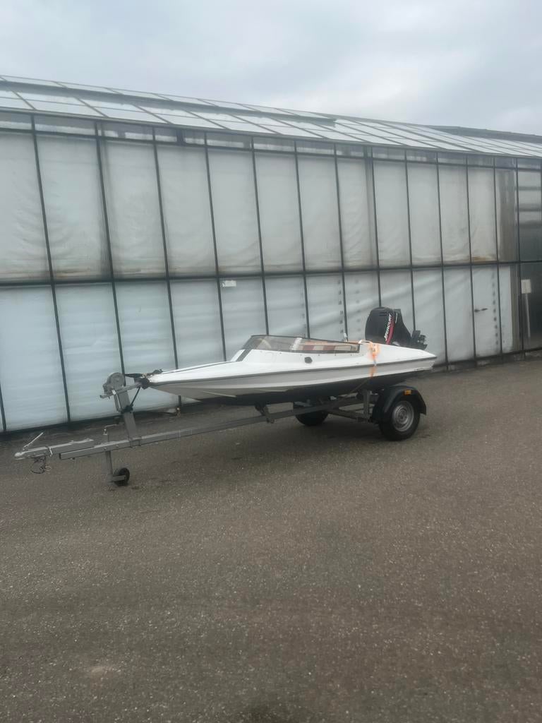Spitfire 9.9 pk met trailer, Watersport en Boten, Ophalen, Zo goed als nieuw, Minder dan 70 pk, 3 tot 6 meter