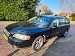Volvo V70 2.4 170PK 2005 Zwart, Auto's, Voorwielaandrijving, 1800 kg, Zwart, Leder en Stof