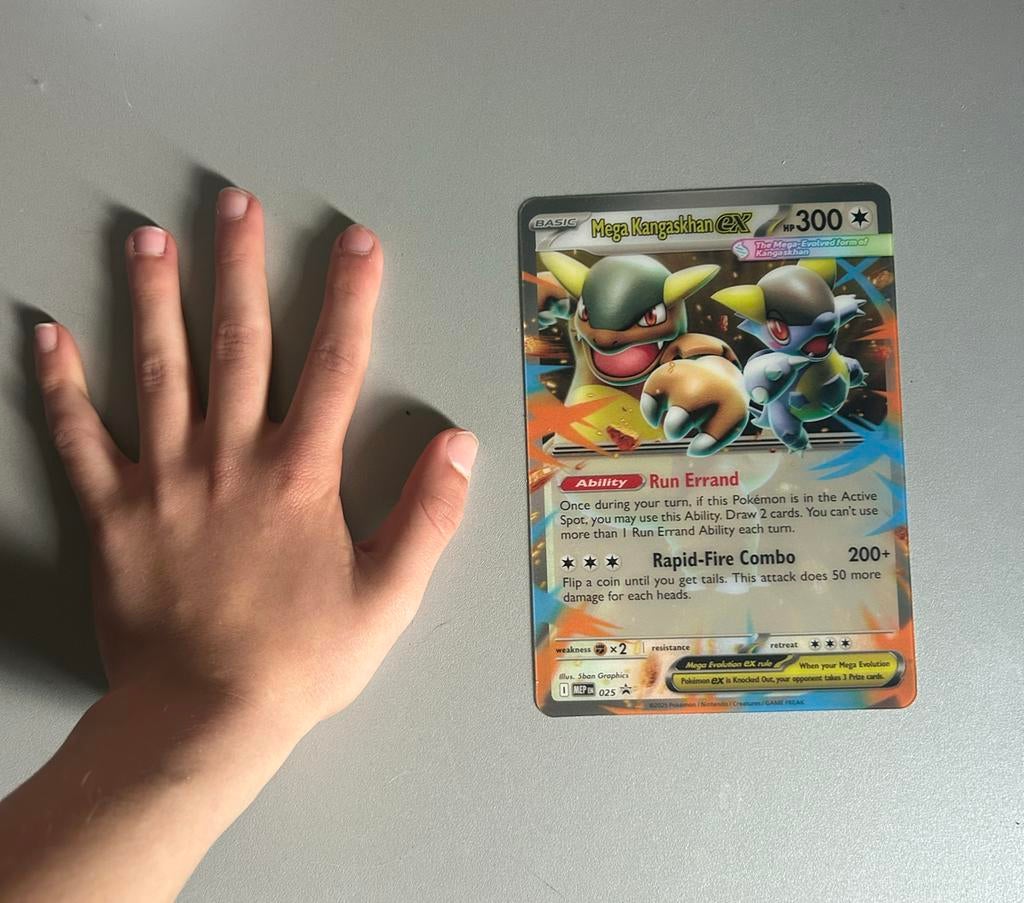 Mega Kangaskhan EX Pokémon kaart (groot formaat), Ophalen of Verzenden, Nieuw, Losse kaart, Foil