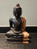 tweekleurig houten boeddha, Ophalen of Verzenden