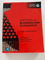 Statistics for Business and Economics - Tenth Global Edition, Boeken, Studieboeken en Cursussen, Pearson, Zo goed als nieuw, Gamma