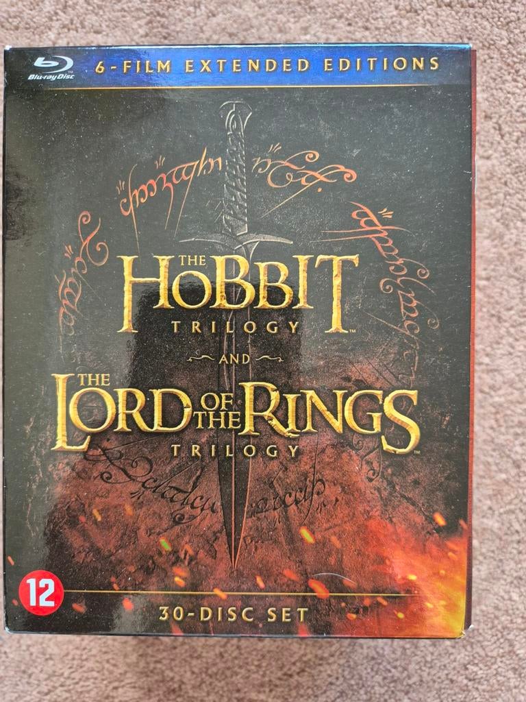THE HOBBIT TRILOGY AND THE LORD OF THE RINGS, Cd's en Dvd's, Blu-ray, Ophalen of Verzenden, Zo goed als nieuw, Science Fiction en Fantasy