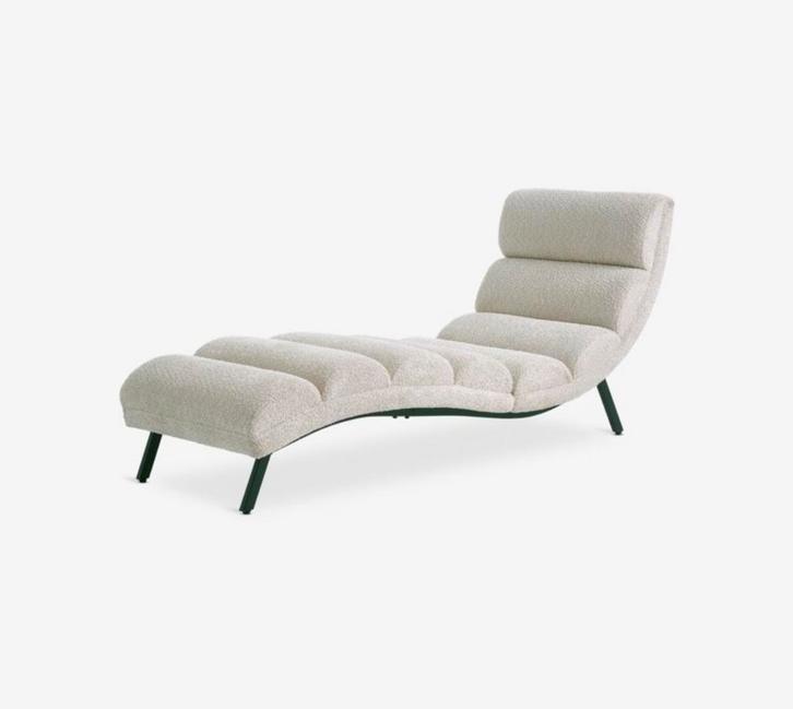 Beige teddy chaise longue, Huis en Inrichting, Banken | Sofa's en Chaises Longues, Eenpersoons, Minder dan 150 cm, Stof, Ophalen