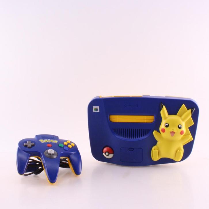 Nintendo 64 Pikachu Editie | Incl controller | A-grade, Spelcomputers en Games, Spelcomputers | Nintendo 64, Zo goed als nieuw