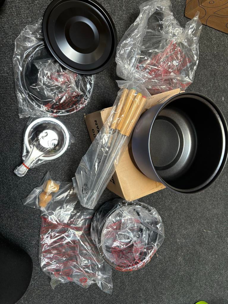 Nieuwe Fonduepan voor Chocola of Kaas - Feestdagen, Ophalen of Verzenden, Nieuw, Waxinelicht, Fonduepan