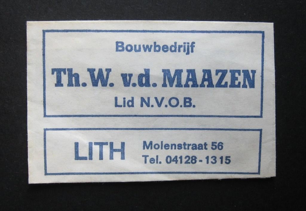 G 0935 Lith - Bouwbedrijf Th.W. v.d. Maazen, Verzenden, Nederland