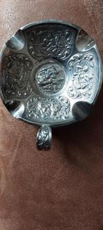 Antieke zilverkleurige asbak, Ophalen of Verzenden, Gebruikt, Asbak