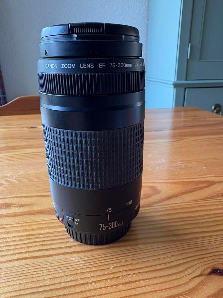 Canon zoom lens EF 75-300 1:4-5.6 met EOS 500 N, Ophalen, Zo goed als nieuw, Telelens, Zoom