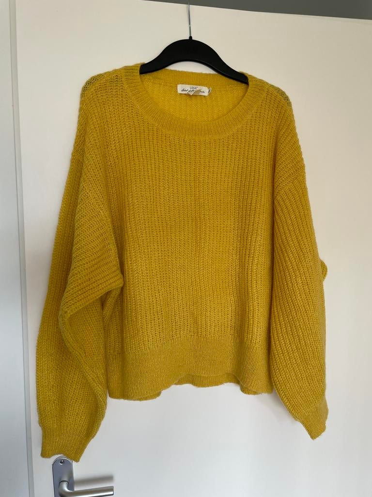 Gele gebreide trui met 15% mohair van h&m maat S, Kleding | Dames, Ophalen of Verzenden, Zo goed als nieuw, Maat 36 (S), Geel