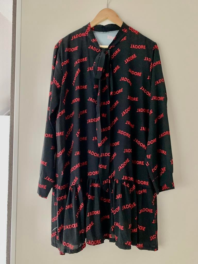 Zwarte tuniek met strik J’adore XL/42 in nieuwstaat, Kleding | Dames, Ophalen of Verzenden, Zo goed als nieuw, Zwart