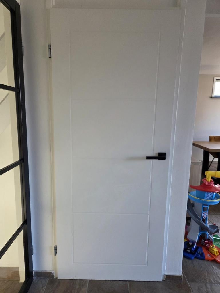 Opdekdeur, linksdraaiend 201x85 cm, Doe-het-zelf en Verbouw, Deuren en Horren, Ophalen, Zo goed als nieuw, Binnendeur, 200 tot 215 cm