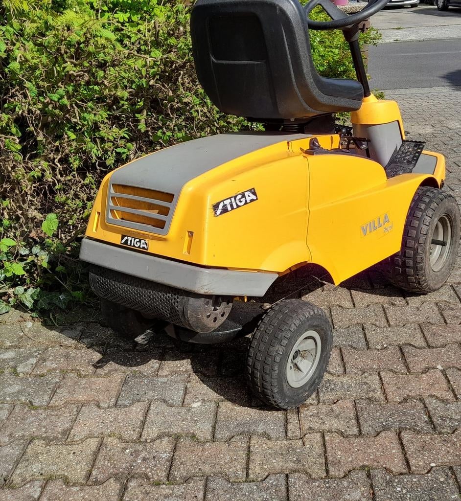 Stiga zitmaaier, Ophalen, Gebruikt