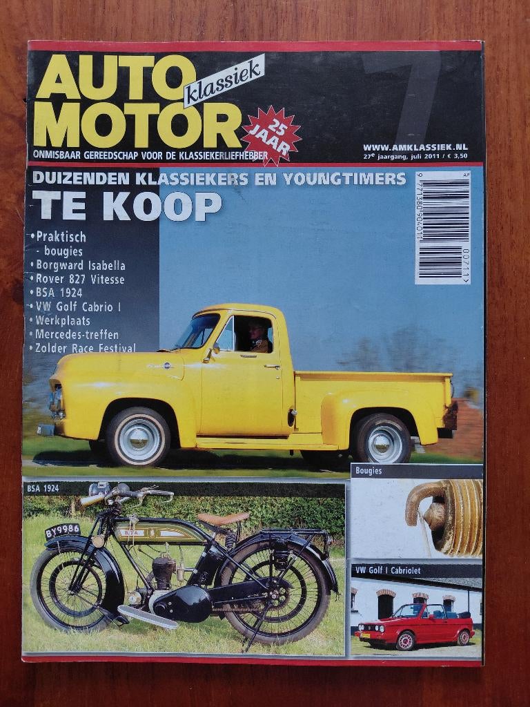 Auto Motor Klassiek 7 2011 Borgward Isabella Coupé, Golf 1, Boeken, Ophalen of Verzenden, Nieuw, Volkswagen