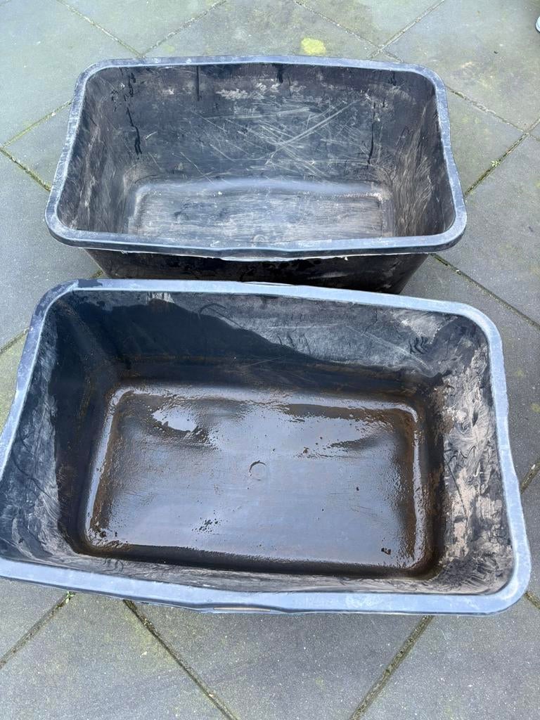 2kunststof bakken 100liter GRATIS, Tuin en Terras, Ophalen, Gebruikt, Kunststof, 60 cm of meer