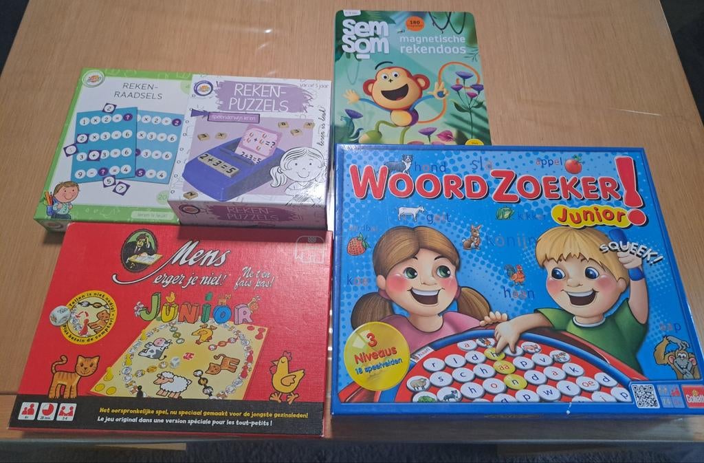 Sem Som magnetische rekendoos en Woordzoeker Junior, Hobby en Vrije tijd, Gezelschapsspellen | Bordspellen, Ophalen of Verzenden