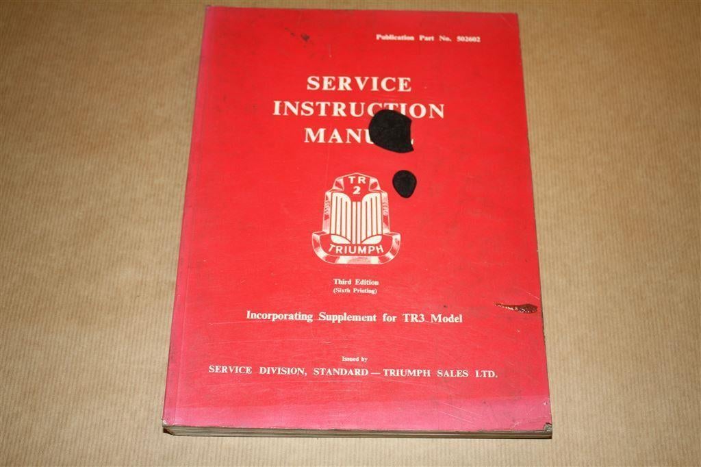 Triumph Service Instruction Manual TR2 & TR3 !!, Ophalen of Verzenden