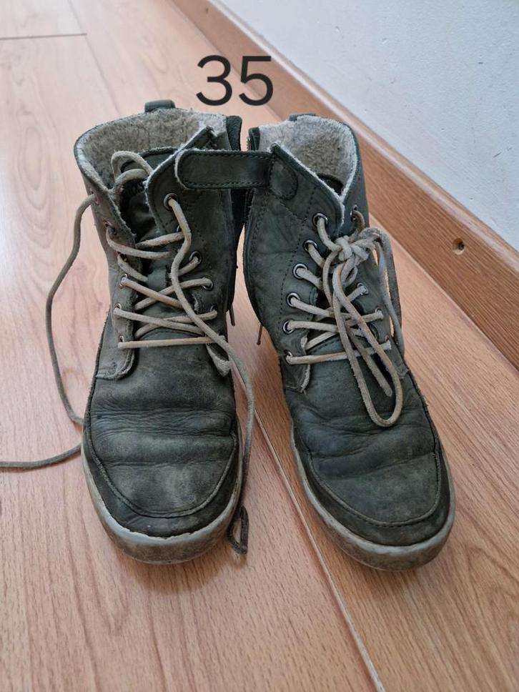 Veterschoen maat 35 leer groen merk Blackstone, Kinderen en Baby's, Kinderkleding | Schoenen en Sokken, Gebruikt, Schoenen, Jongen