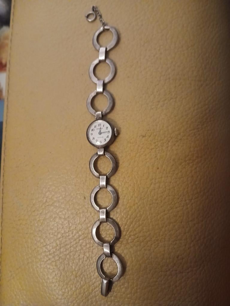 Vintage Prisma 22 Dames Polshorloge - Zilver 835, Gebruikt, Polshorloge, Zilver, Ophalen