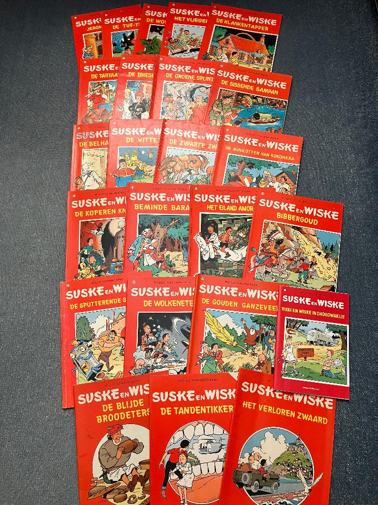 30x Suske (Rikki) en Wiske, Boeken, Meerdere stripboeken, Ophalen, Gelezen, Willy Vandersteen
