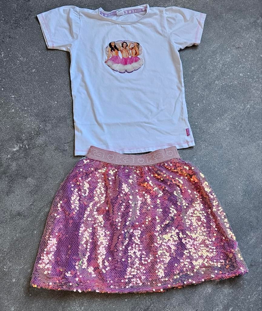 B.Nosy K3 meisjes setje: rokje (nieuw) en shirtje, Gebruikt, B.Nosy, Meisje, Ophalen of Verzenden