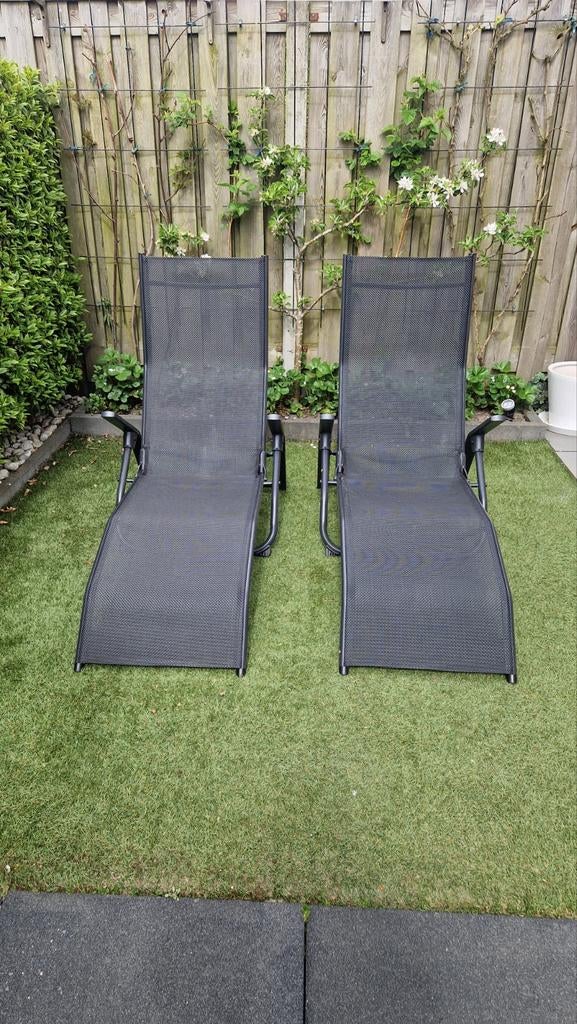 2 lounge ligbedden voor in de tuin, Ophalen, Metaal