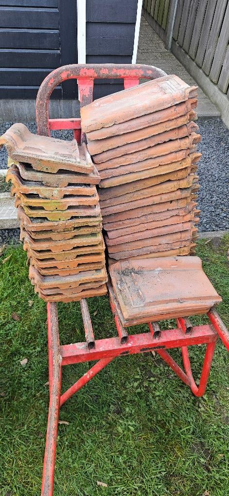 Pottelberg Courtrai tuile du nord dakpannen 30st., Doe-het-zelf en Verbouw, Dakpannen en Dakbedekking, Ophalen, Gebruikt, Steen of Klei