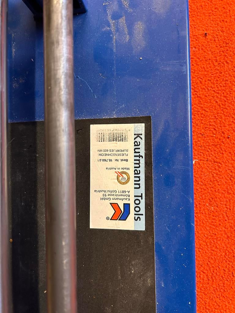 Kaufmann Tools Tegelsnijder SUPERFLIES 600 MM, Ophalen of Verzenden, Gebruikt