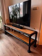 TV meubel steigerbuis + Frans eik, Huis en Inrichting, Kasten | Televisiemeubels, Ophalen, 150 tot 200 cm, Zo goed als nieuw, Minder dan 100 cm