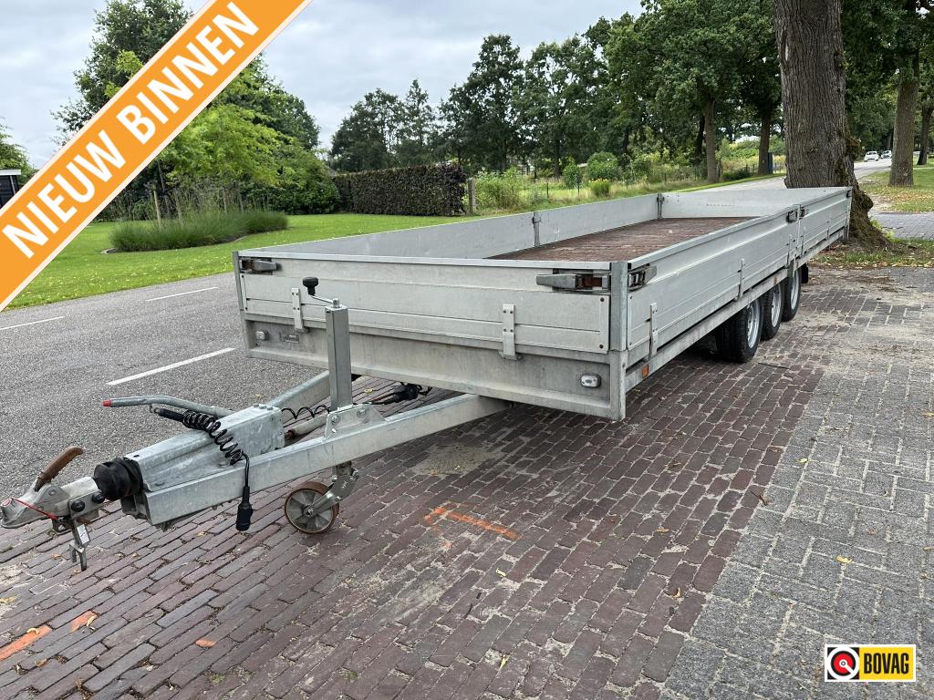 Hulco Medax-3 Tridem plateauwagen 3,5T 611x203cm 4.750,- ex, Gebruikt