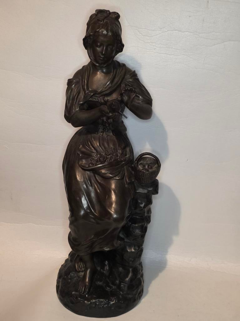 Levy- Gesigneerde Dame- 50cm, Antiek en Kunst, Antiek | Koper en Brons, Ophalen of Verzenden