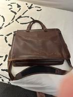 Echte leren. Laptoptas.  Rundleer, Computers en Software, Laptoptassen, Ophalen of Verzenden, 17 inch of meer, Gebruikt, Schoudertas