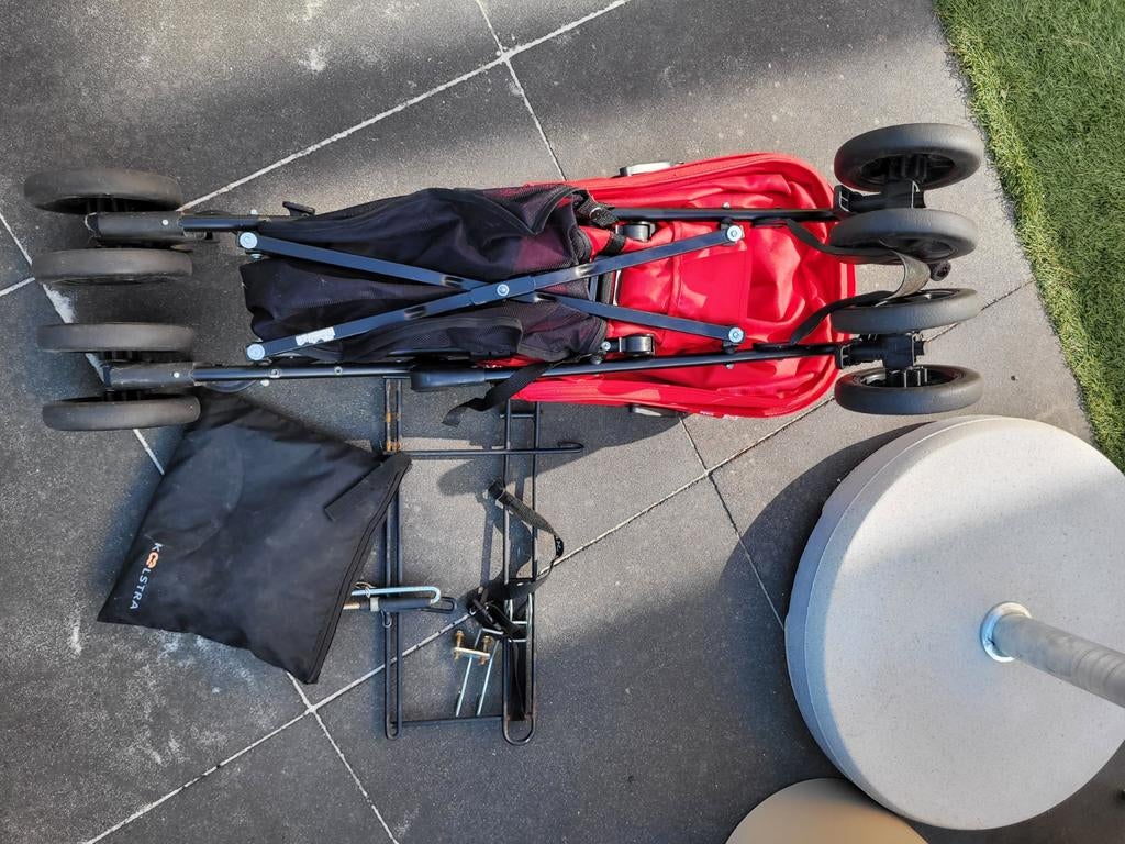 Koelstra Buggy met Steco fietsdrager en regenhoes, Ophalen, Gebruikt, Koelstra, Regenhoes