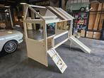 Exclusief Lifetime boomhutbed met glijbaan en krijtbord, Kinderen en Baby's, Ophalen, 85 tot 100 cm, Lattenbodem, Zo goed als nieuw