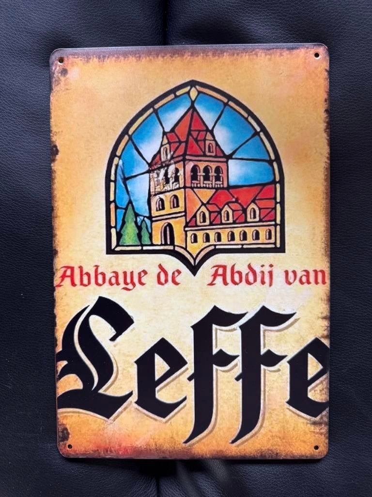 Leffe Abdij Reclamebord - 30 bij 20, Ophalen of Verzenden, Zo goed als nieuw, Reclamebord