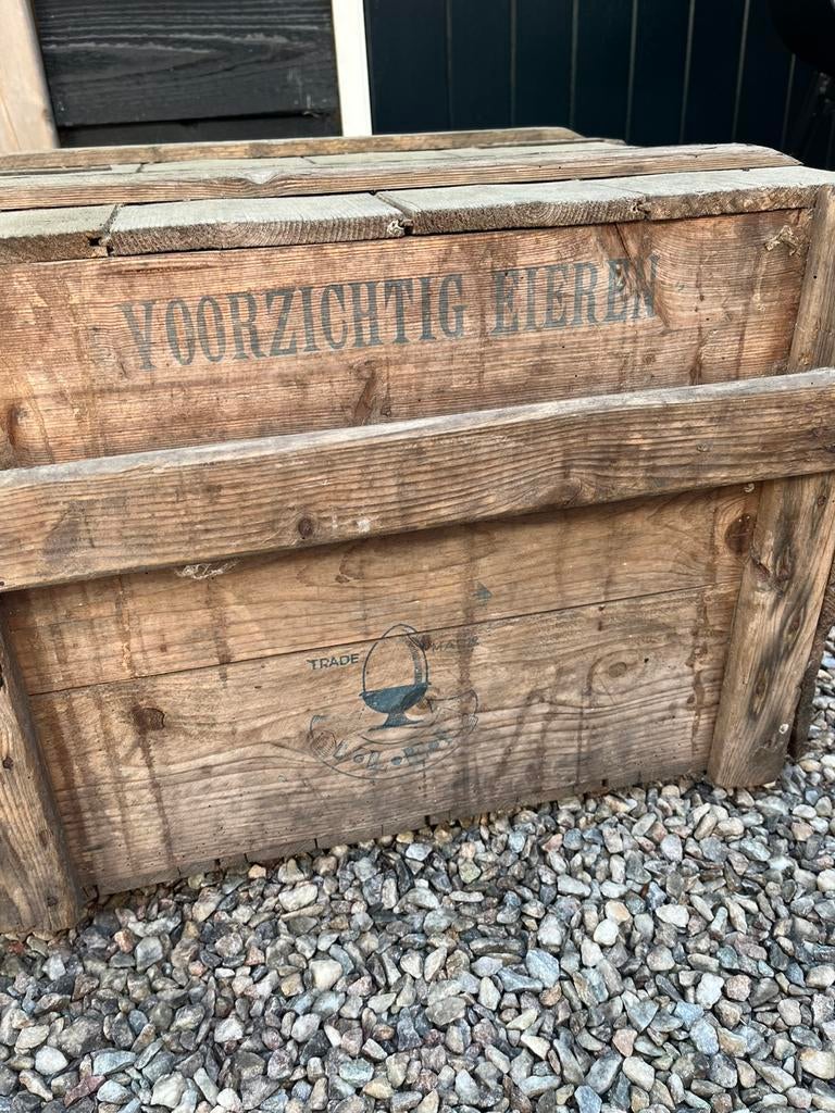 Antieke eierkist “W. v. Loon Eindhoven”, Ophalen