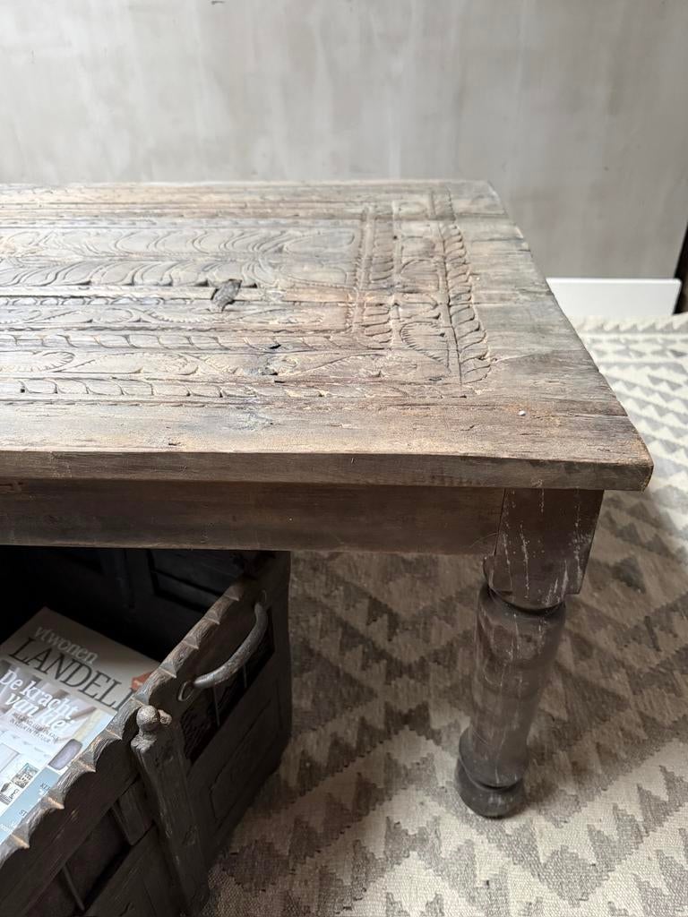 Salontafel oude paneel deur, Huis en Inrichting, Tafels | Salontafels, Nieuw, Minder dan 50 cm, 50 tot 100 cm, 100 tot 150 cm