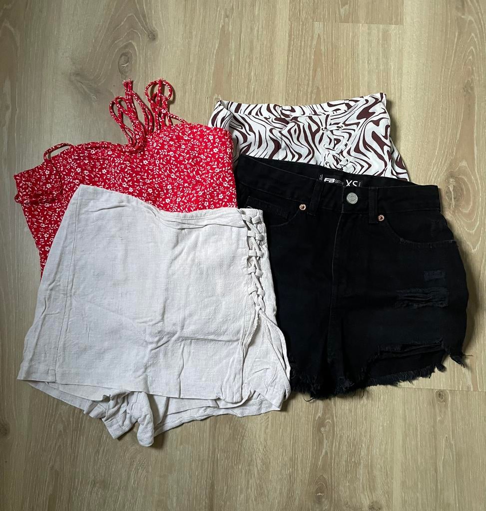 Kledingpakket broekrokjes, kort broekje, hemdje, Ophalen of Verzenden, Gedragen, Maat 34 (XS) of kleiner