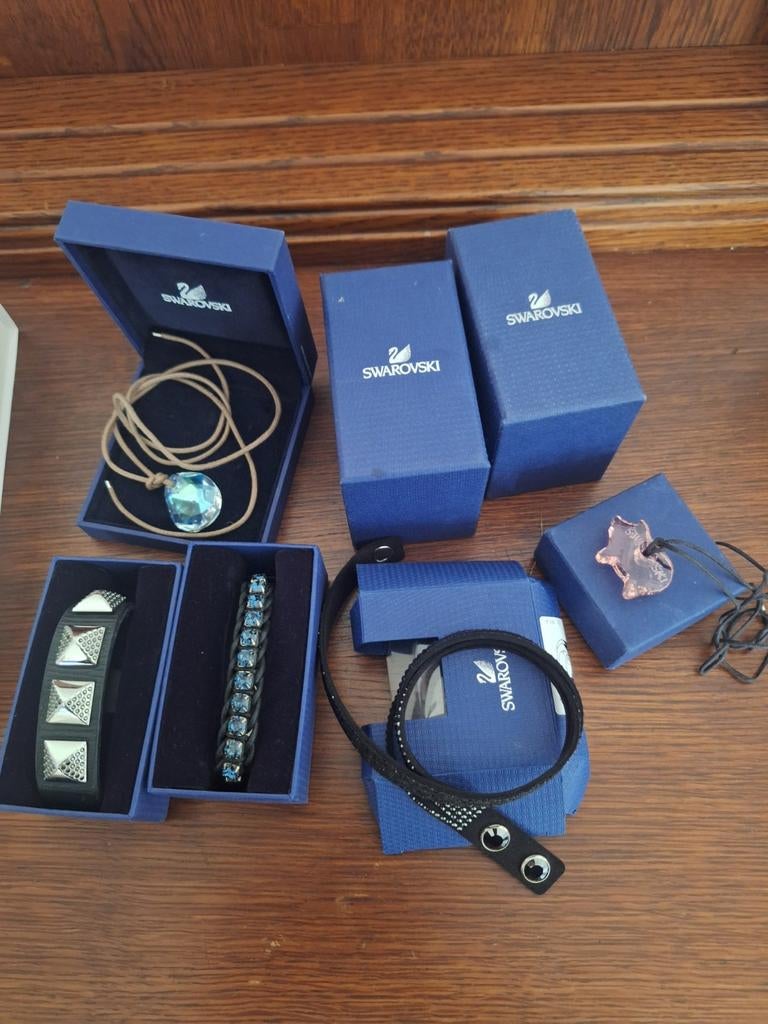 Swarovski Sieraden Lot - Diverse Stukken met Kristal, Overige materialen, Gebruikt, Overige kleuren, Ophalen of Verzenden