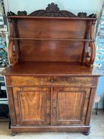 Antieke Mahonie Houten Buffetkast, Huis en Inrichting, Kasten | Buffetkasten, Gebruikt, 150 tot 200 cm, 25 tot 50 cm, Overige houtsoorten