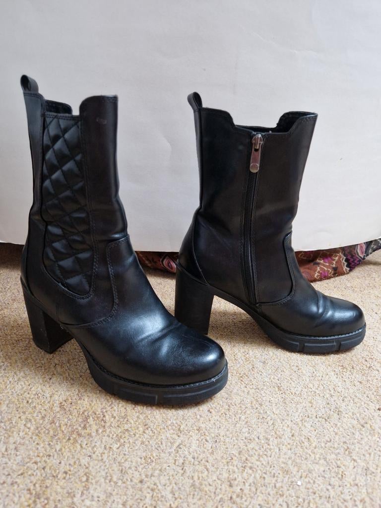 Zwarte laars laarzen maat 38, Hoge laarzen, Zwart, Marco Tozzi, Ophalen of Verzenden