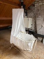 Antieke Gietijzeren Wieg met Hemeltje - Crème Wit, Kinderen en Baby's, Babywiegjes en Ledikanten, Ophalen, Gebruikt, Wieg