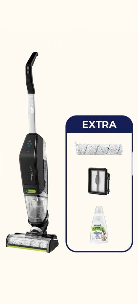Bissel CrossWave X7 Plus Draadloos Petpro, Ophalen of Verzenden, Zo goed als nieuw, Reservoir, Stofzuiger