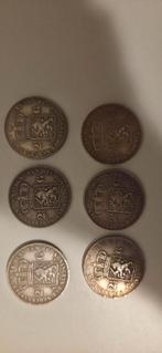 6x willem 3 rijksdaalder diverse jaartallen zilver, Postzegels en Munten, Munten | Nederland, Verzenden, Koning Willem III, 2½ gulden
