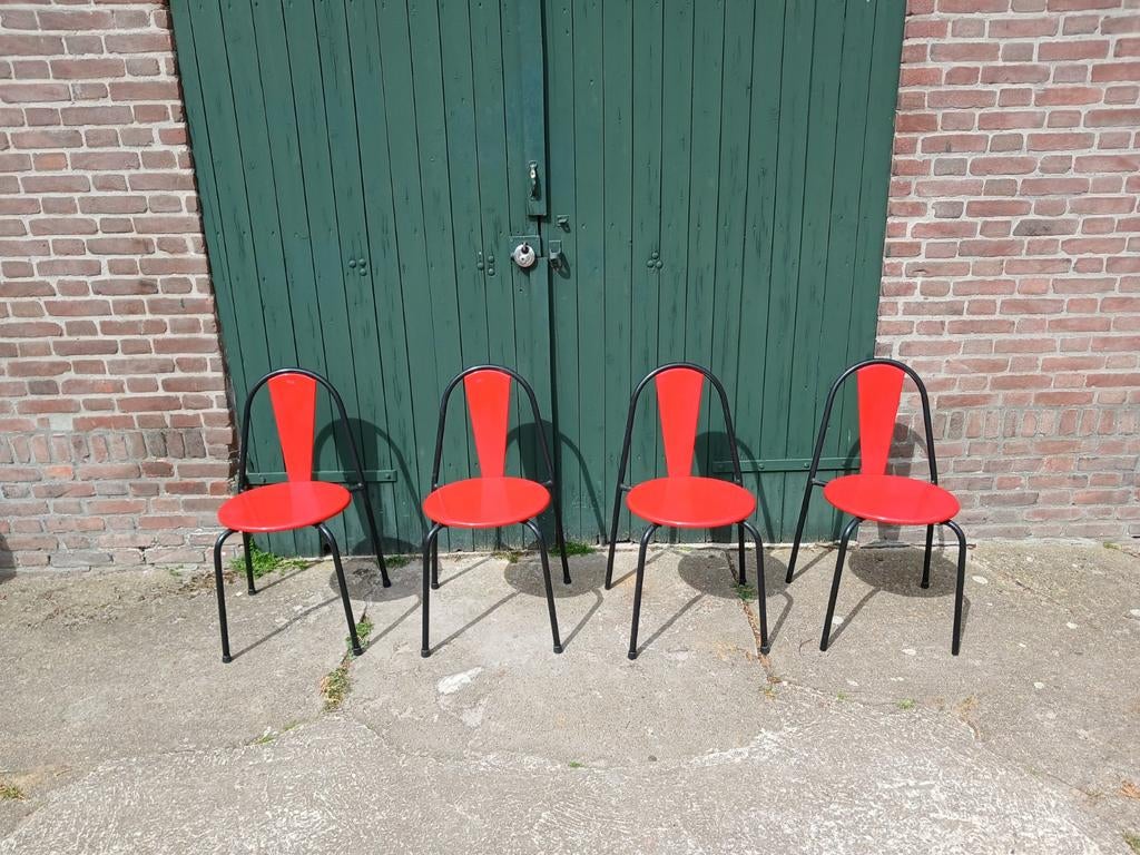 Vintage terrasstoelen, Italiaans design,Bonaldo, replicas, Ophalen, Gebruikt, Zwart, Eén