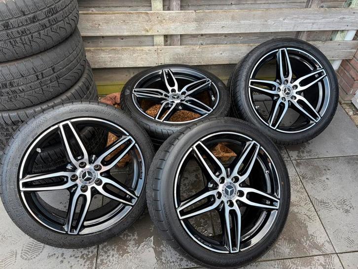 Mercedes-Benz W213 19” AMG velgen met goede banden, Auto-onderdelen, Banden en Velgen, Banden en Velgen, Zomerbanden, 19 inch