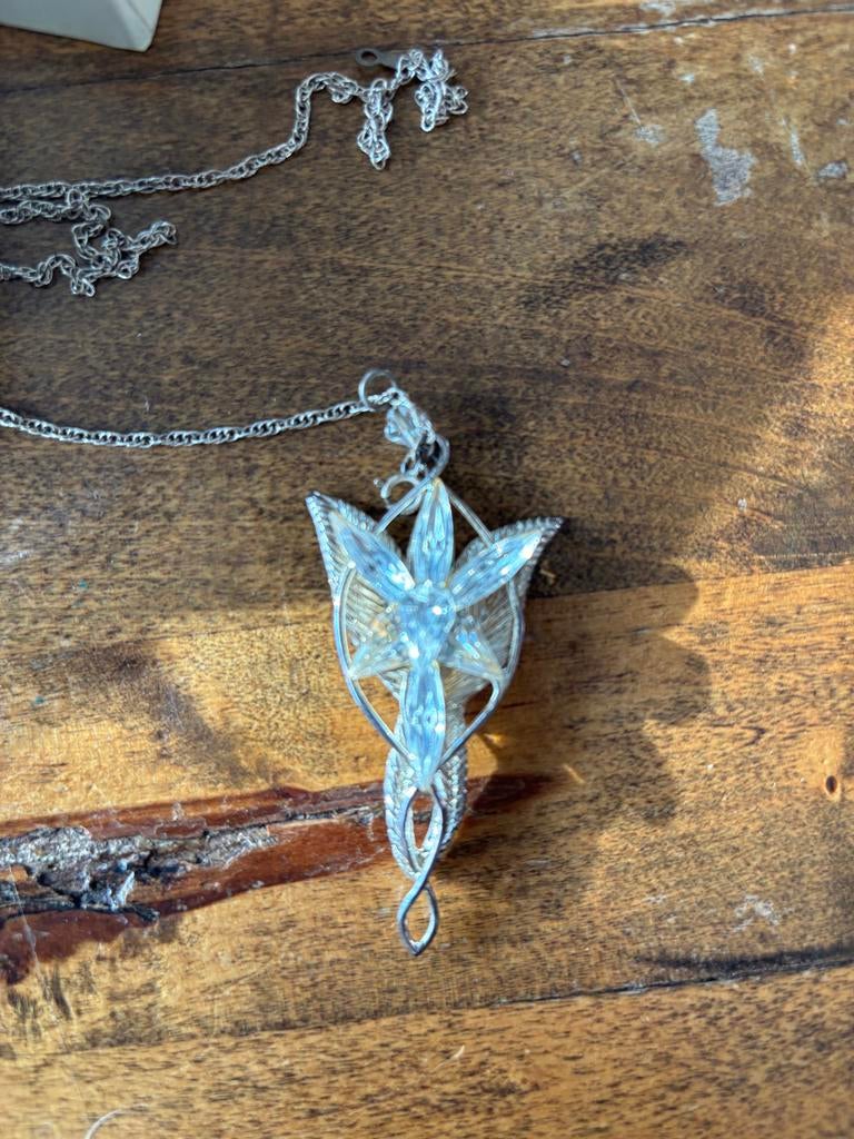 Arwen Evenstar Ketting - Lord of the Rings - Echt Zilver, Ophalen of Verzenden, Zo goed als nieuw, Sieraad