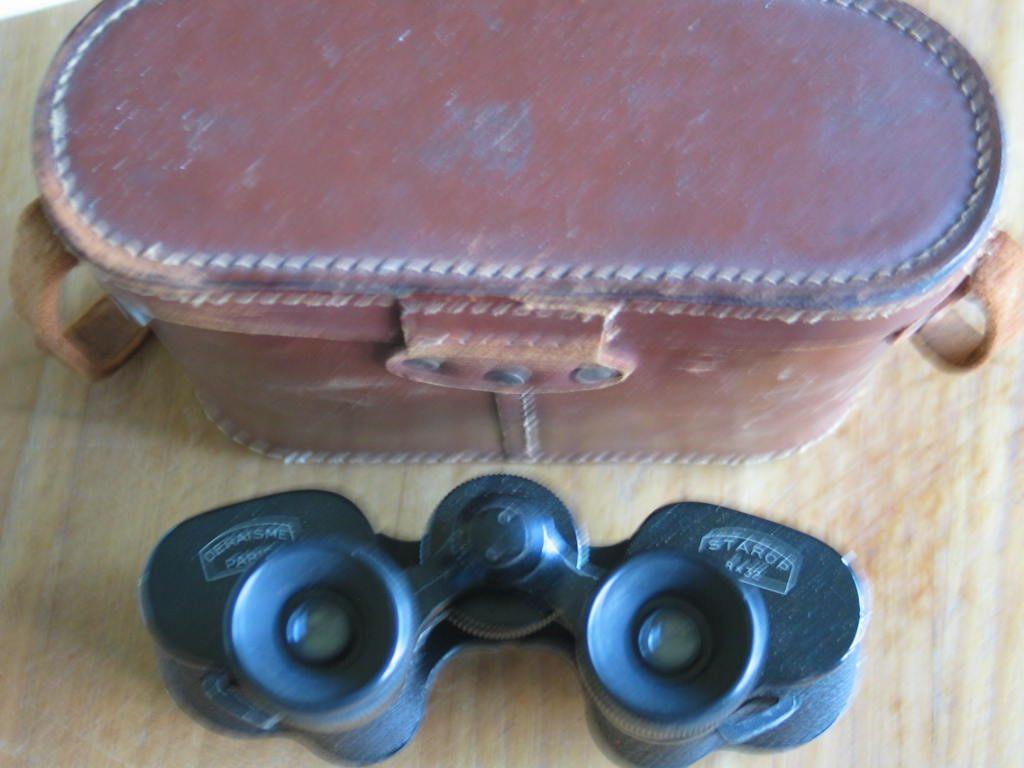 Deraisme paris starop 8x32 vintage verrekijker igst met hoes, Ophalen, Gebruikt, Porro (met knik), 8 tot 12x