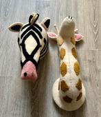 Muurdecoratie dierenkoppen kinderkamer, Ophalen, Zo goed als nieuw, Wanddecoratie